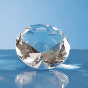 Crystal Galleries 6cm Optical Crystal Clear Diamond Paperweight