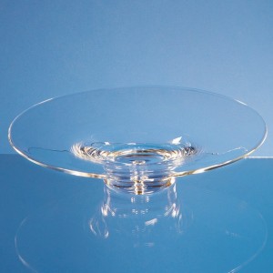 Crystal Galleries 35cm Handmade Bubble Base Shallow Bowl