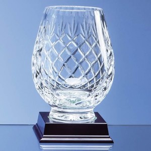 Crystal Galleries 15cm Lead Crystal Panelled Tulip Vase