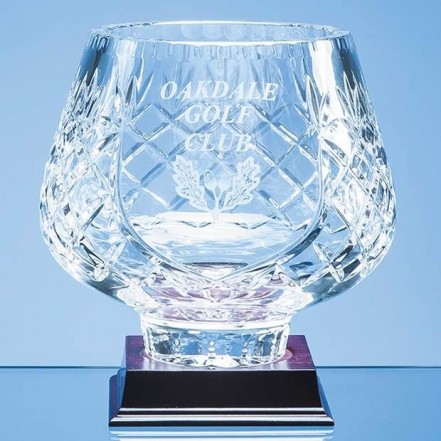 Crystal Galleries 18cm Lead Crystal Panelled Tulip Bowl