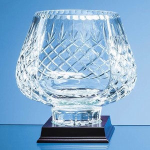 Crystal Galleries 21cm Lead Crystal Panelled Tulip Bowl