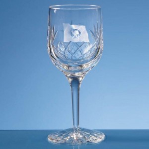 Crystal Galleries 220ml Blenheim Lead Crystal Panel Wine Glass