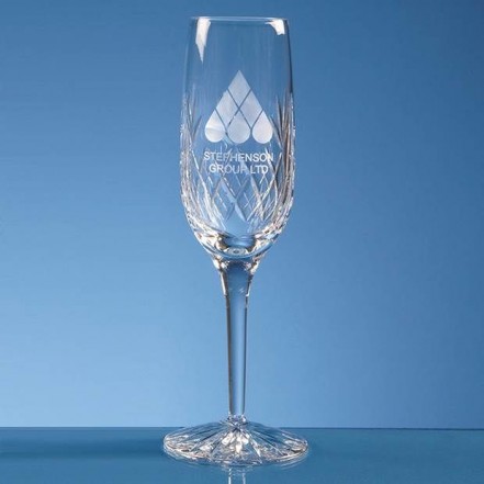 Crystal Galleries 180ml Blenheim Lead Crystal Panel Champagne Flute