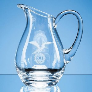 Crystal Galleries 1L Handmade Round Water Jug