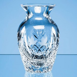 Crystal Galleries 12cm Lead Crystal Panelled Bud Vase