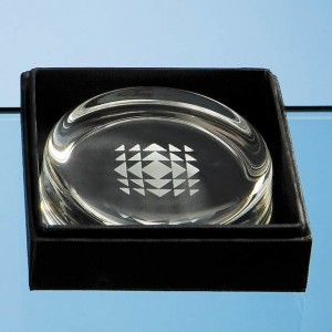 Crystal Galleries Small Paperweight Leatherette Box