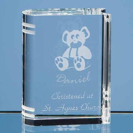 Crystal Galleries 6cm Optical Crystal Miniature Book