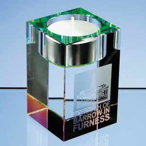 Crystal Galleries 8cm Optical Crystal Tea Light Holder