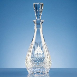 Crystal Galleries 0.75ltr Lead Crystal Oval Wine Decanter
