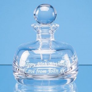 Crystal Galleries 8cm Lead Crystal Perfume Bottle & Stopper