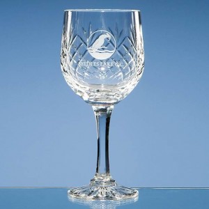 Crystal Galleries 240ml Durham Lead Crystal Panel Goblet