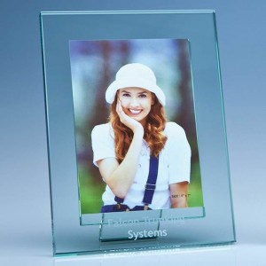 Crystal Galleries Jade Glass Photo Frame for 5" x 7" Photo V
