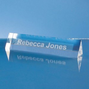 Crystal Galleries 15cm Optical Crystal Name Plaque