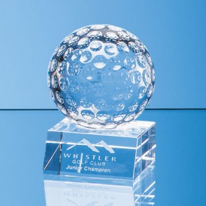 Crystal Galleries 8cm Golf Ball On Base