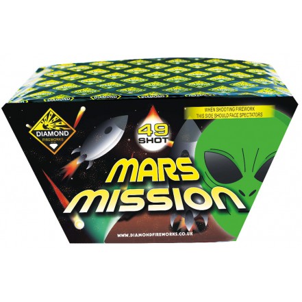 Diamond Fireworks Mars Mission 49 Shot Fan Barrage