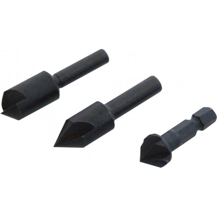 Amtech 3pc Countersink Bit Set