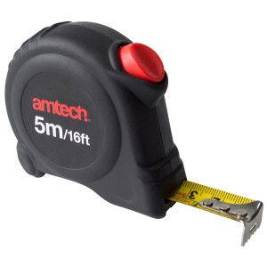 Amtech 5m x 19mm Self Locking Measuring Tape