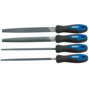 Draper 4 Piece 200mm Soft Grip Engineers File Set