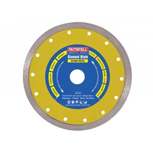 Faithfull Ceramic Series Diamond Blade 115mm Dia. 10mm x 22.23mm