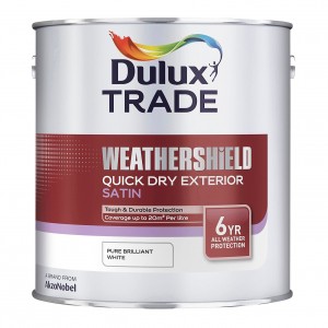 Dulux Weathershield Quick Dry Exterior Satin 2.5 Litre PBW