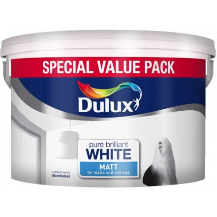 Dulux Matt Emulsion Pure Brilliant White 7. Litre