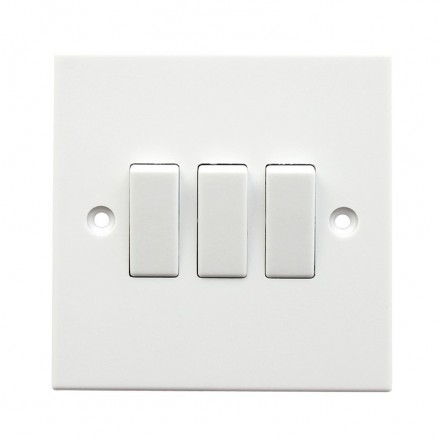 Jegs 3-Gang 2-Way Wall Switch