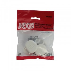Jegs Child Safety Disc Plug Inserts Pack 4