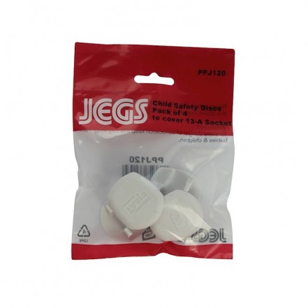 Jegs Child Safety Disc Plug Inserts Pack 4