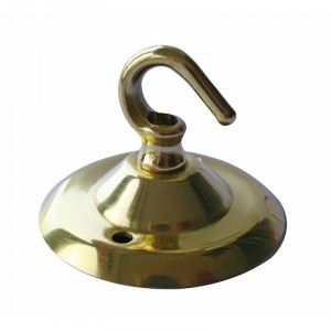 Brass Plated Ceiling Hook & Plate