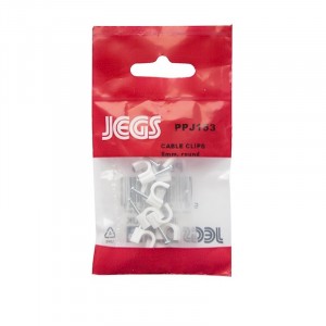 Jegs Cable Clips Flex White 6mm Pk10