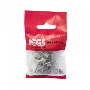 Jegs Cable Clips T&E Grey 2.5mm Pk10