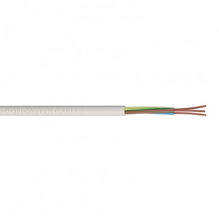 Jegs Cable Round White 0.5mm 3-Core