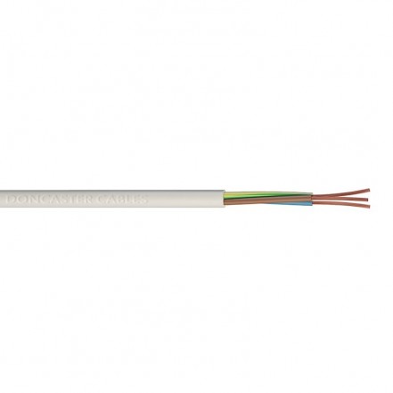 Jegs Cable Round White 1mm 3-Core