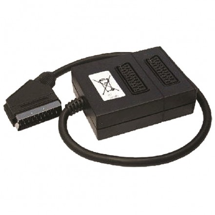 2-Way Scart Adaptor 2 Socket-Plug