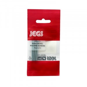 Jegs 50mm Machine Screws Nickel Pk4