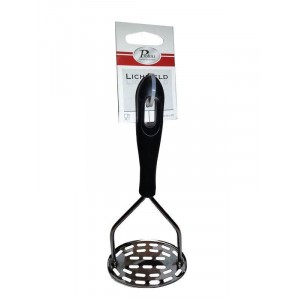 Probus Lichfield Chrome Potato/Vegetable Masher Black Handle