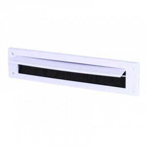 Warmseal Letterbox Draught Excluder with Flap 43mm x 275mm White