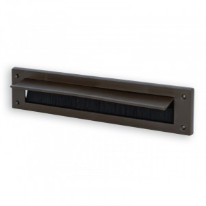 Warmseal Letterbox Draught Excluder with Flap 43mm x 275mm Brown