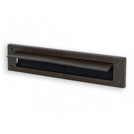 Warmseal Letterbox Draught Excluder with Flap 43mm x 275mm Brown