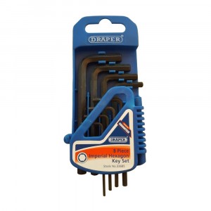 Faithfull Hex Key Set of 8 - A/F Short Arm