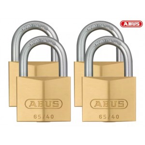 Abus 65 Series Brass Padlock Quad Pack 40mm