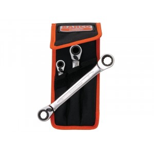 Bahco Reversible Ratchet Spanners Set 3 Piece 8 - 19mm