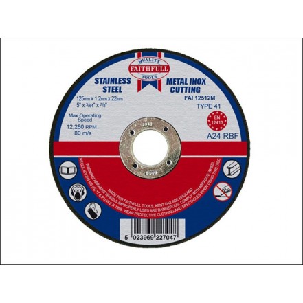 Faithfull Metal Cutting Disc 125 mm x 1.2 x 22 mm