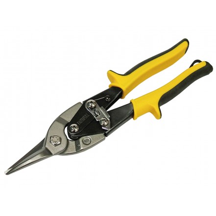 Faithfull Compound Aviation Snips - Yellow Straight Cut