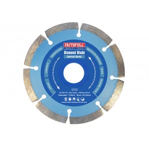 Faithfull Contract Series Diamond Blade 115mm Dia. 7mm x 22.23mm