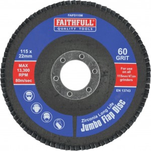 Faithfull Flap Disc 115mm Medium