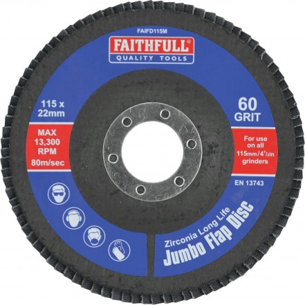 Faithfull Flap Disc 115mm Medium