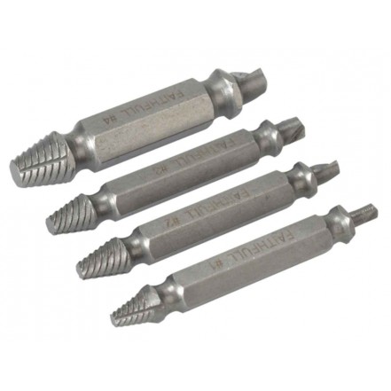 Faithfull Screw Extractor Kit 4 Piece