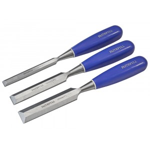 Faithfull Blue Bevel Edge Chisel Set of 3