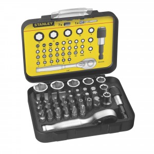 Stanley Bit & Socket Set + Ratchet (39 Piece)